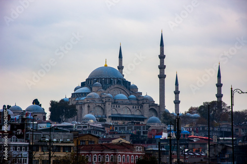 Beautiful Yeni mosque or a New mosque in Istanbul