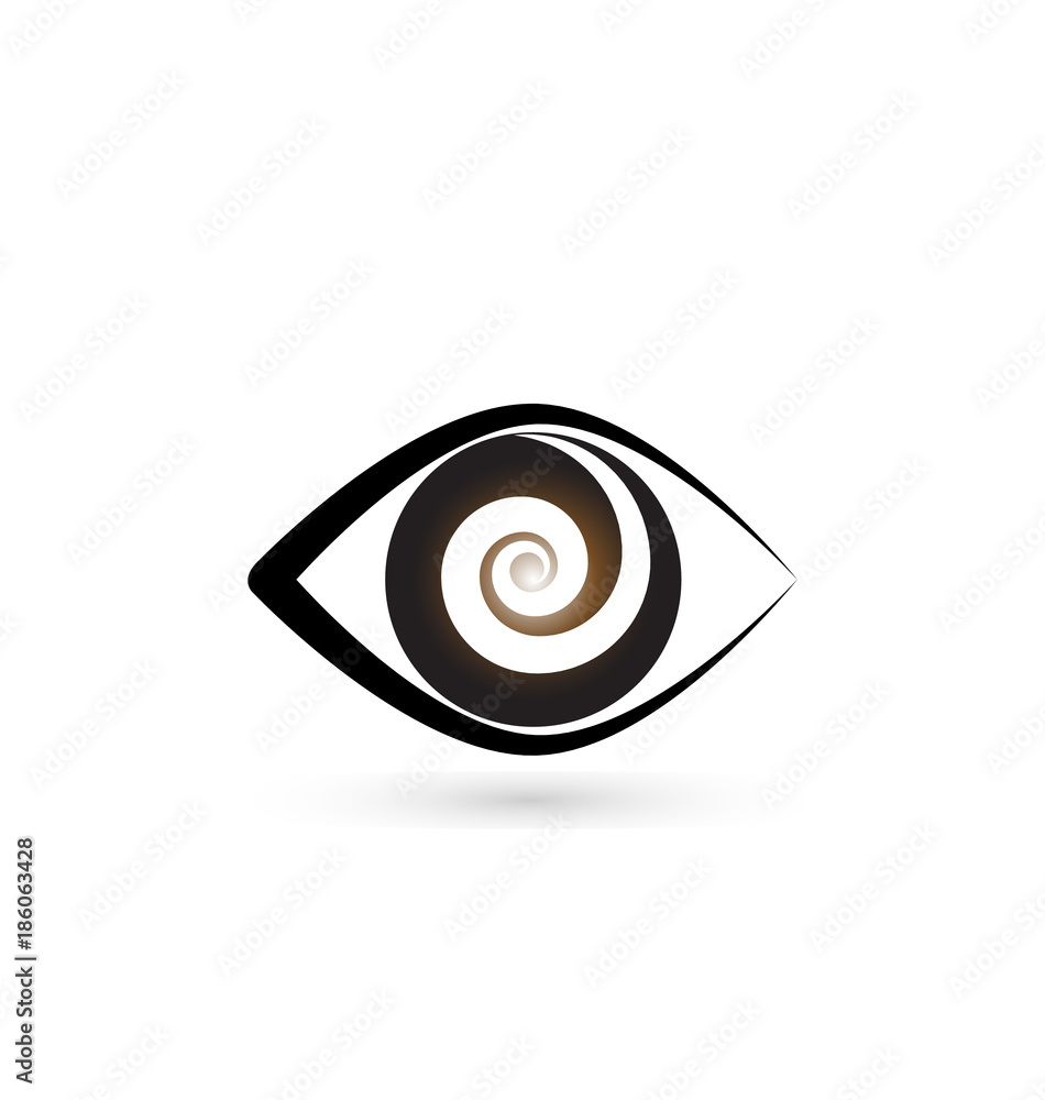 Eye with swirly iris vector icon Eye with swirly iris vector icon