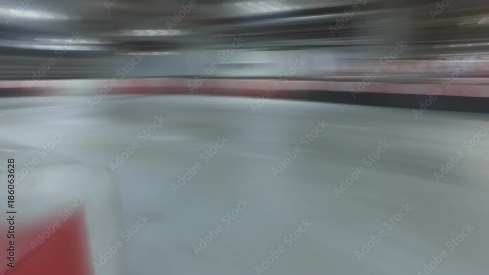 Karting track. View racer POV Karting track. View racer POV