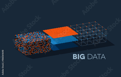 Big data illustration with structuring map reduce process