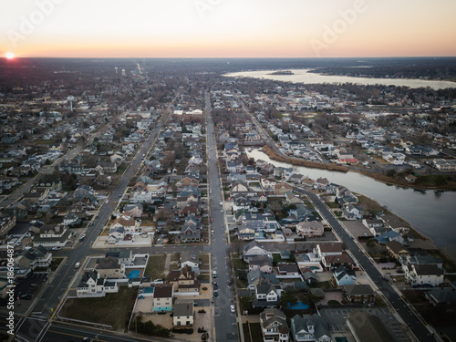 Aerial of Point Pleasant Beach New Jersey