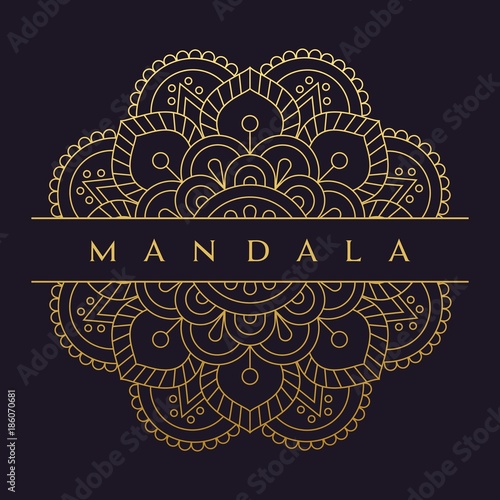 Mandala flower beautiful vector vintage 

decorative element oriental illustration