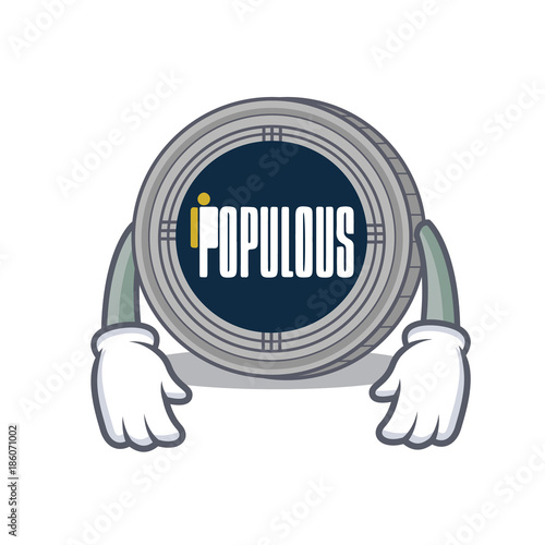 Tired populous coin character cartoon