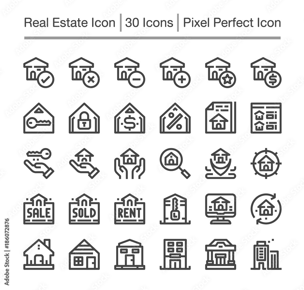 real estate line icon,editable stroke,pixel perfect icon real estate line icon,editable stroke,pixel perfect icon