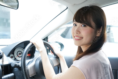 Young woman driving a car © maroke