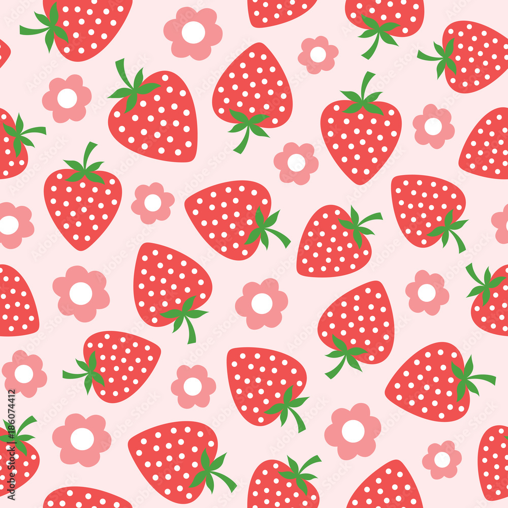seamless strawberry illustration