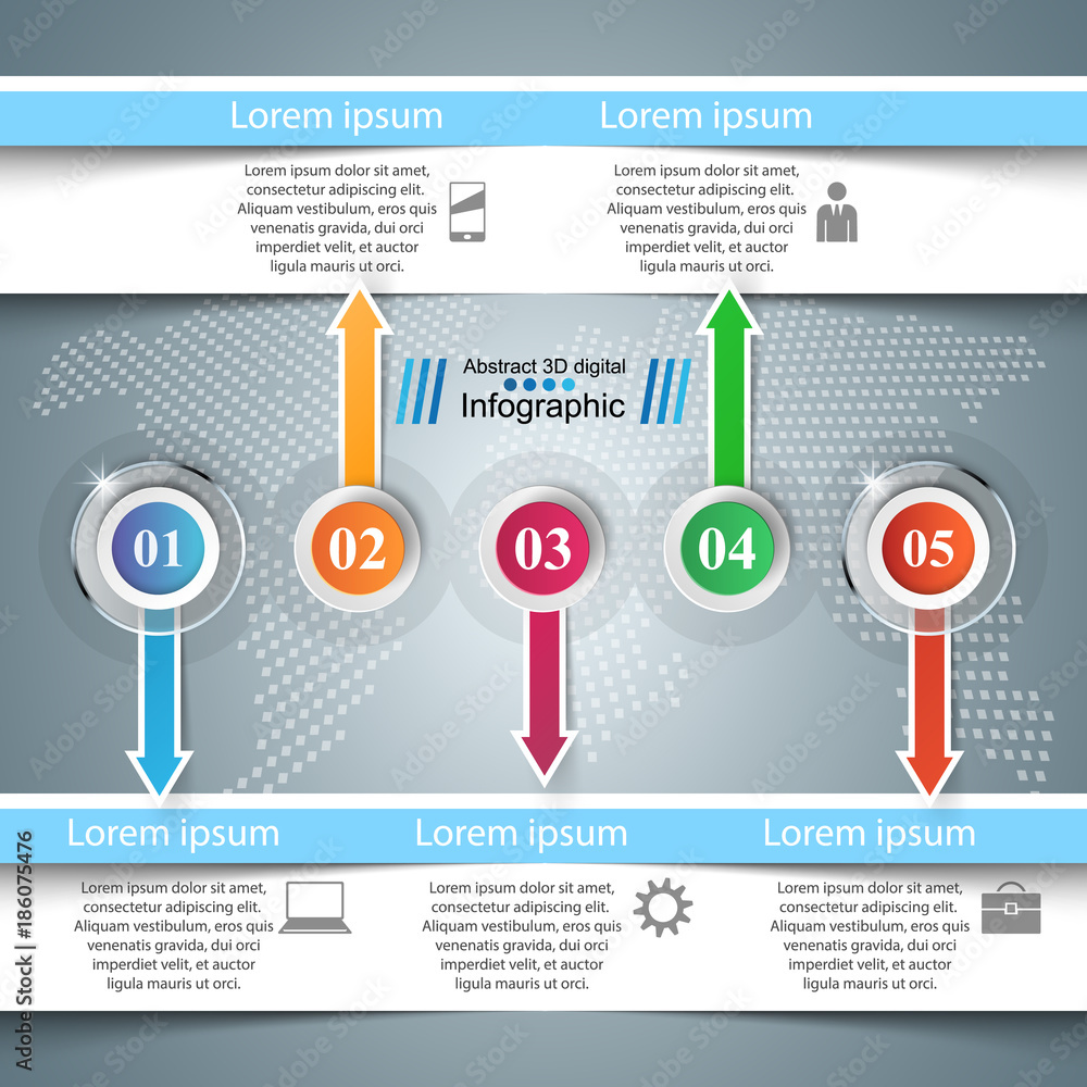 Abstract 3D digital illustration Infographic. Abstract 3D digital illustration Infographic.