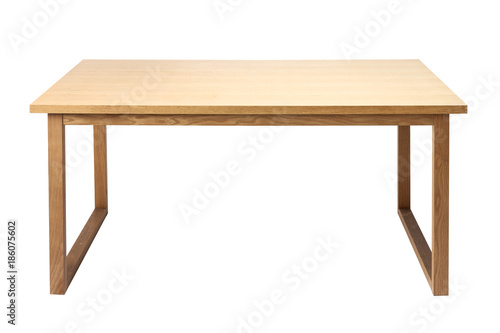 wood table(desk) isolated on the white background