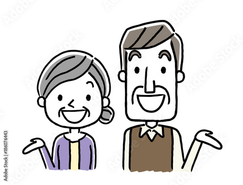 シニア夫婦：紹介、案内、説明