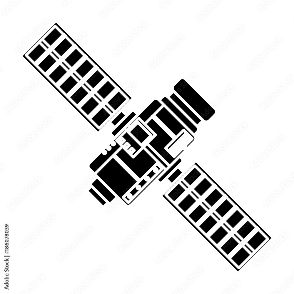 Space Satellite isolated icon vector illustration graphic design