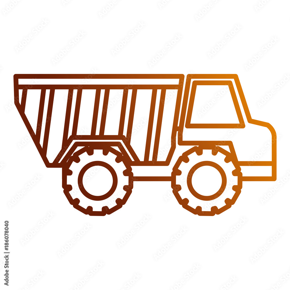 truck dump isolated icon vector illustration design