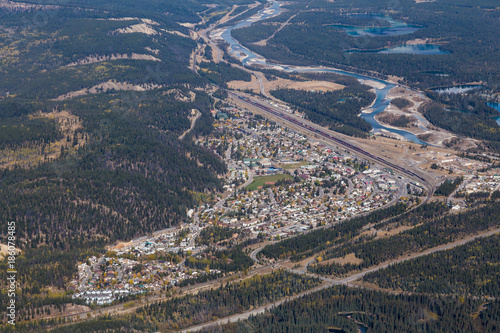 town of Jasper as seen from above