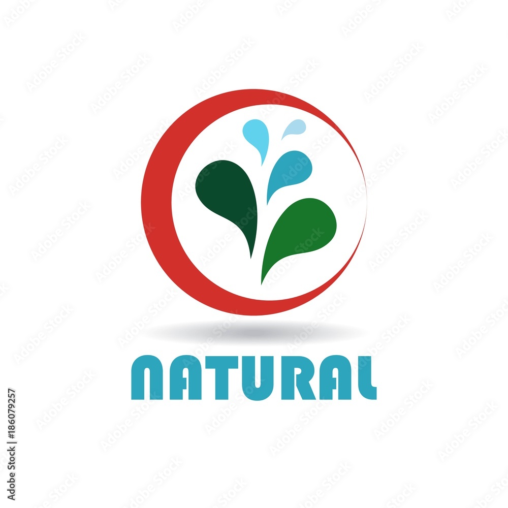 Fototapeta premium Abstract logo for business company. Natural. Color Vector icon