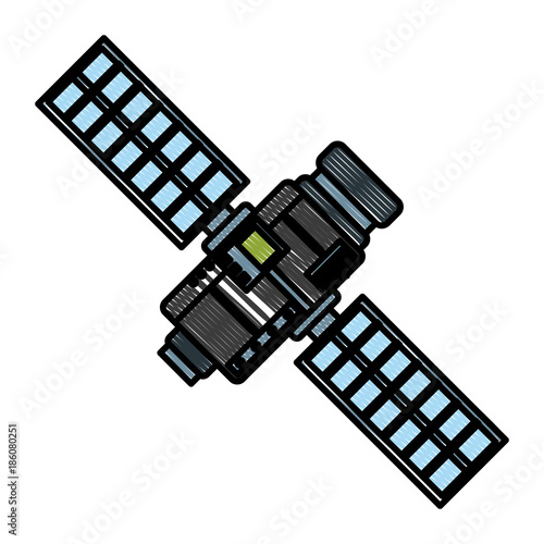 Space Satellite isolated icon vector illustration graphic design