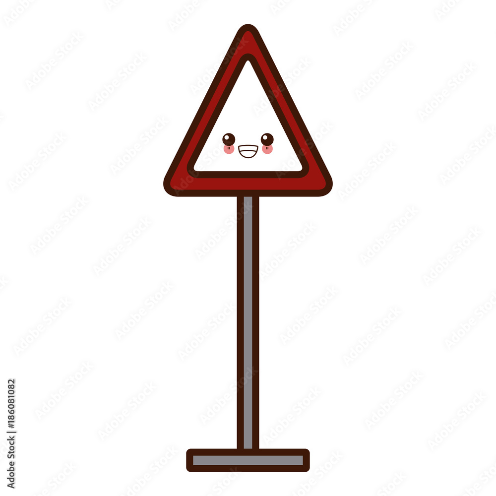 blank road sign cute kawaii cartoon vector illustration blank road sign cute kawaii cartoon vector illustration