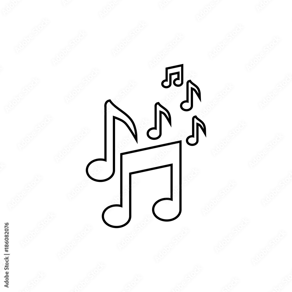 Musical symbols vector icon
