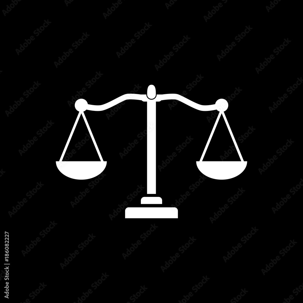 Scales justice vector icon Scales justice vector icon