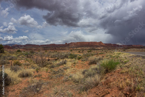 Cloudy sky over mountain in Utah, USA