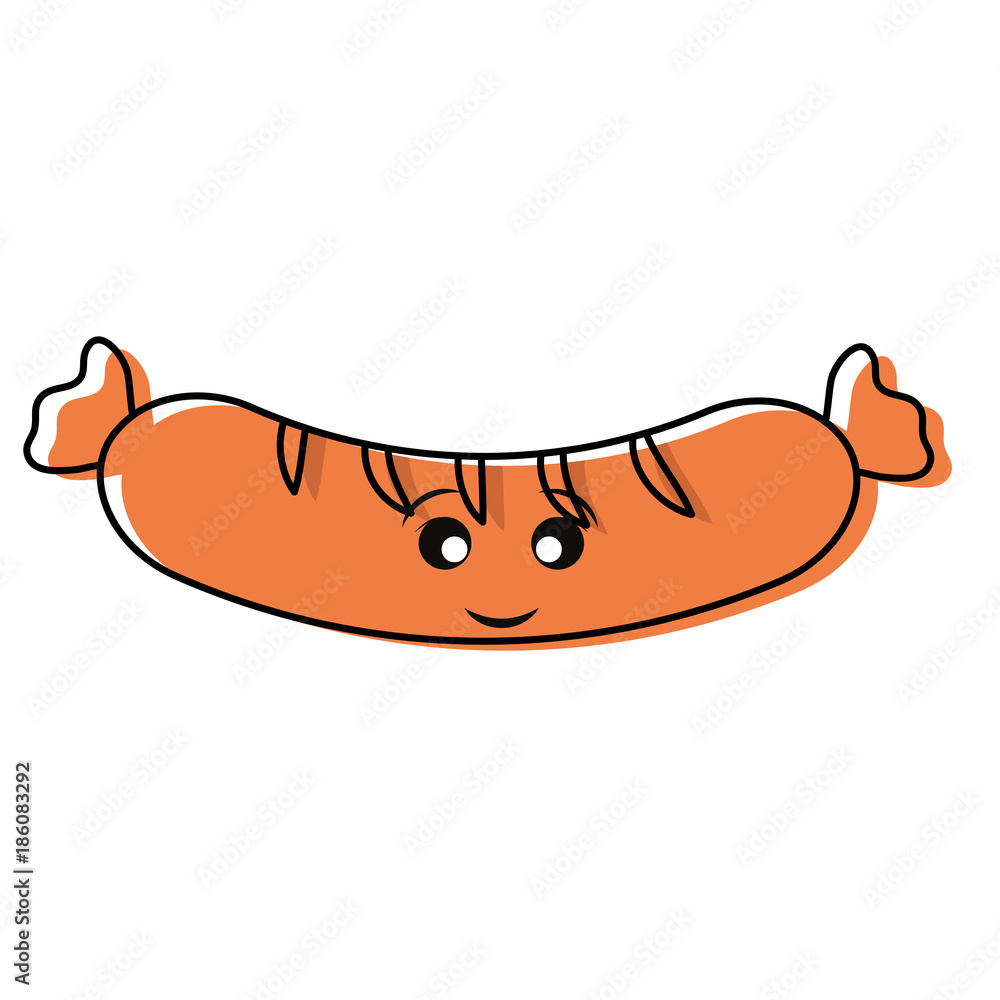 kawaii sausage vector illustration kawaii sausage vector illustration