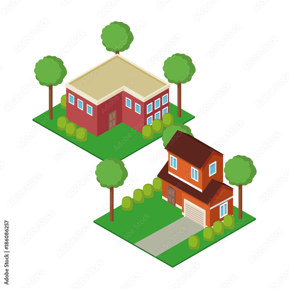 Isometric town 3d on background vector illustration graphic Isometric town 3d on background vector illustration graphic