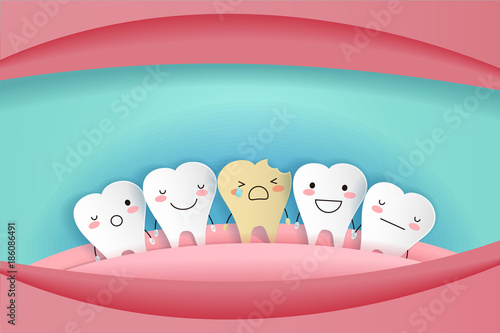 cute cartoon tooth