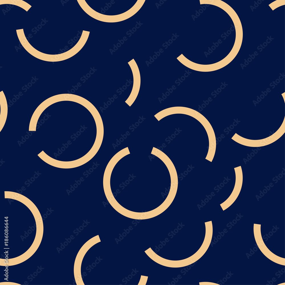 Geometric ornament. Golden blue seamless pattern Geometric ornament. Golden blue seamless pattern