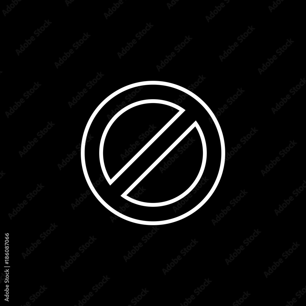 Prohibition signal vector icon Prohibition signal vector icon