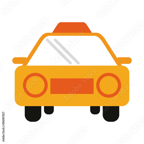 Taxi cab frontview icon vector illustration graphic design