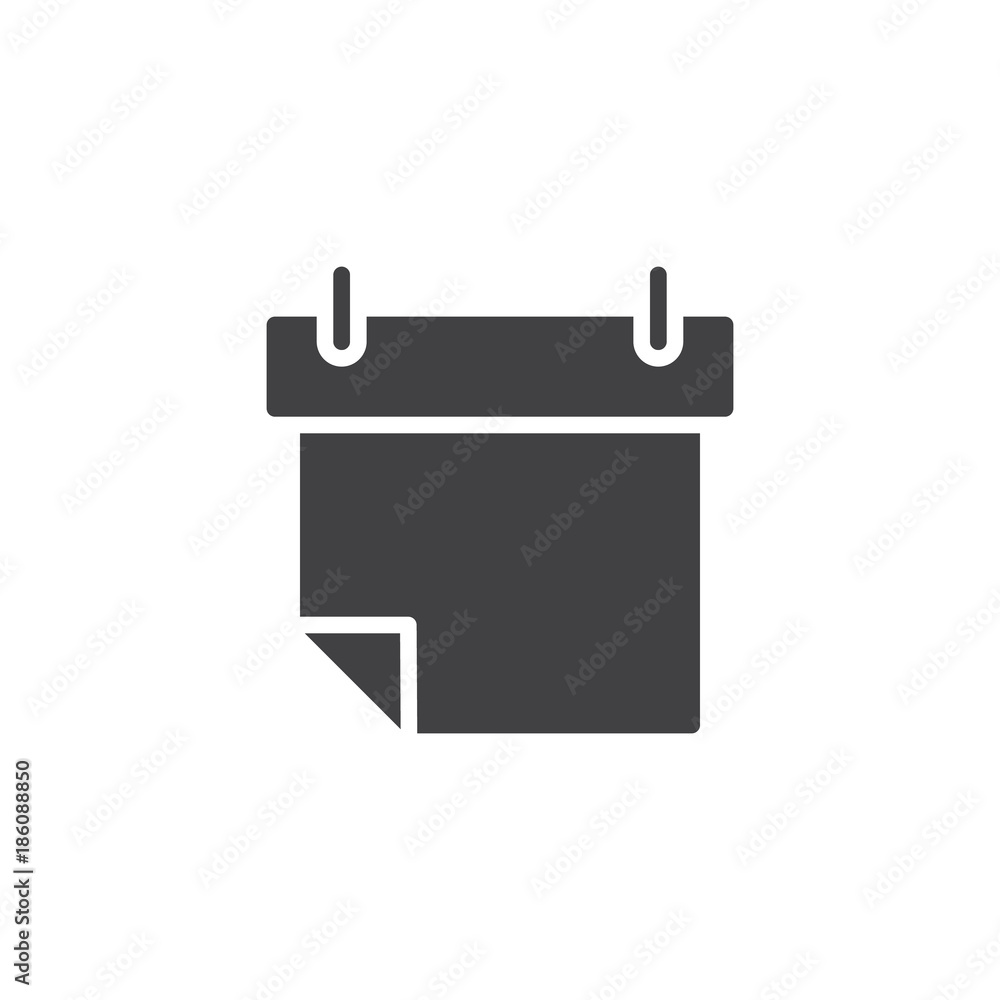 Calendar icon vector, filled flat sign, solid pictogram isolated on white. Agenda symbol, logo illustration. Calendar icon vector, filled flat sign, solid pictogram isolated on white. Agenda symbol, logo illustration.
