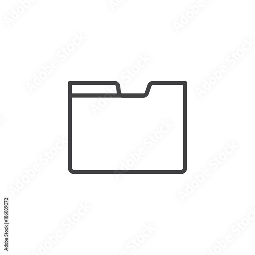 Free Download Folder line icon, outline vector sign, linear style pictogram isolated on white. Symbol, logo illustration. Editable stroke - GFXLoad