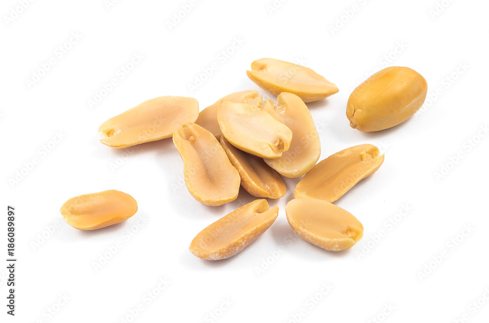 Peanuts isolated on white background Peanuts isolated on white background