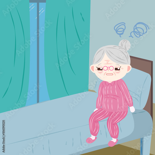 old woman with insomnia