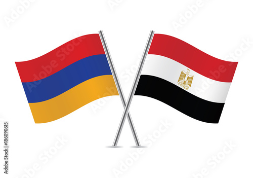 Free Download Armenia and Egypt flags. Vector illustration. - GFXLoad