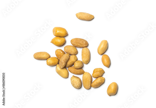 Peanuts isolated on white background
