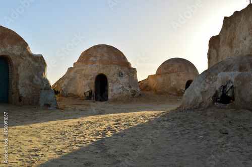 Obraz na płótnie Sunset in Nefta, Tunisia