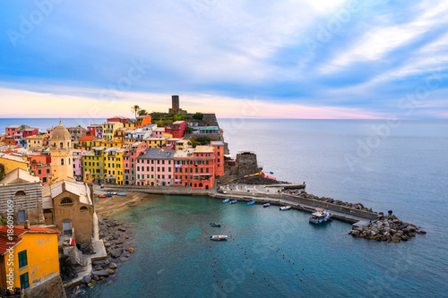 colorful town of vernazza at cinque terre  italy