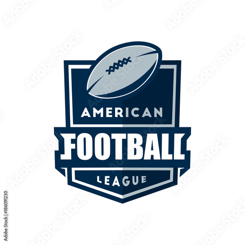 American Football Logo Template. Vector College Logos Illustration