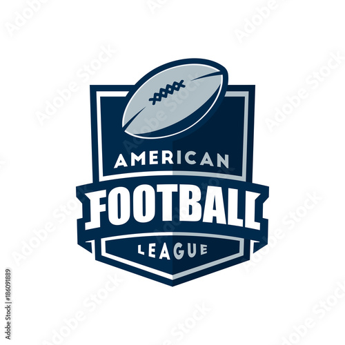 American Football Logo Template. Vector College Logos Illustration