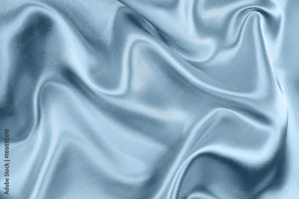 Obraz premium Texture satin fabric blue color for the background