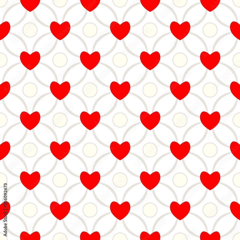 Heart on abstract of circle background