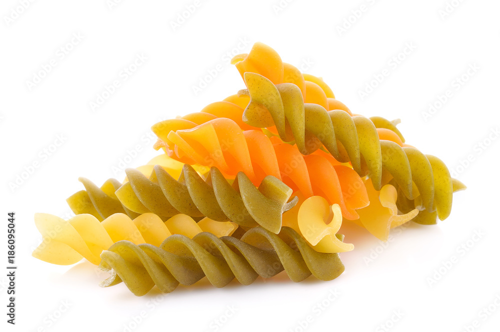 Macaroni isolated on white background.