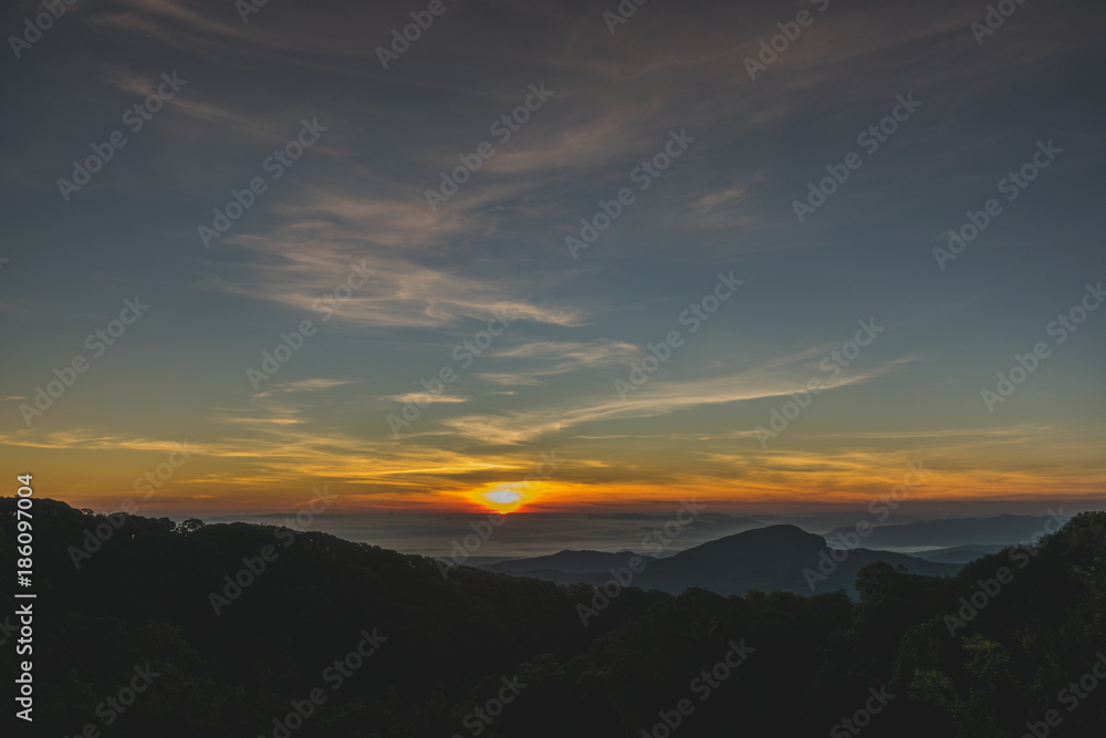 Sunrise view at Doi Inthanon