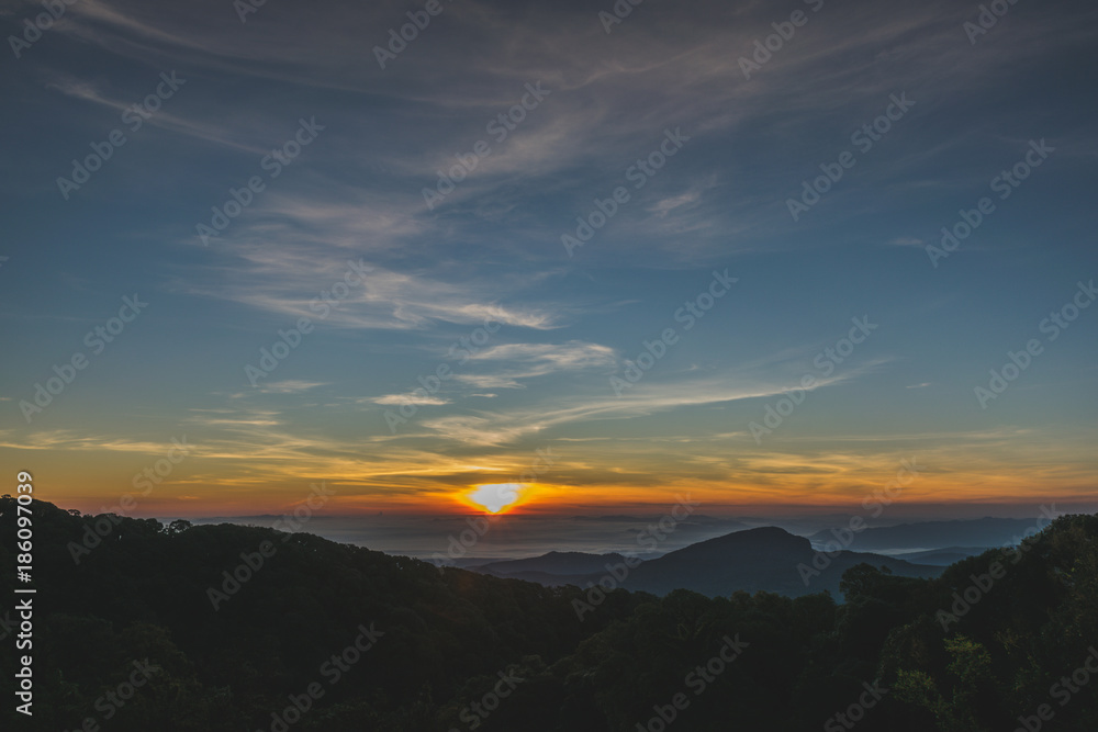 Sunrise view at Doi Inthanon Sunrise view at Doi Inthanon