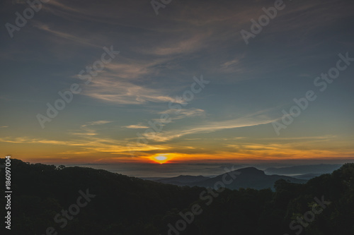 Sunrise view at Doi Inthanon