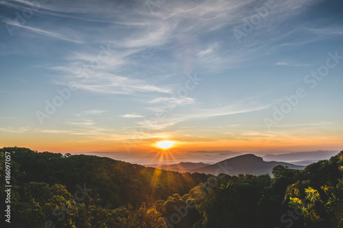 Sunrise view at Doi Inthanon