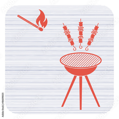 Grilled kebab icon