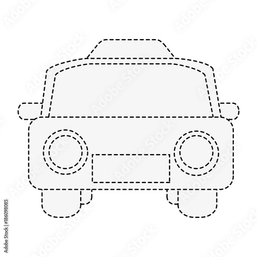 Taxi cab frontview icon vector illustration graphic design