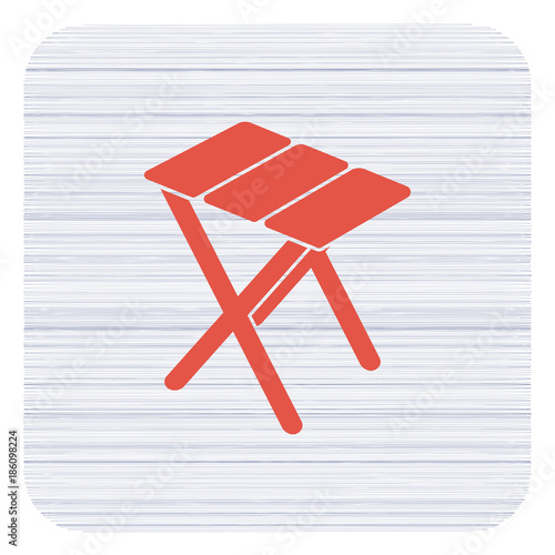 Camping stool icon