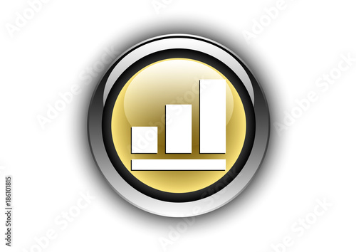 bar chart coin icon photo