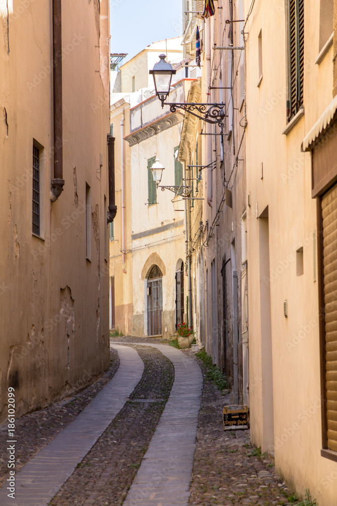 Streets of old city Alghero